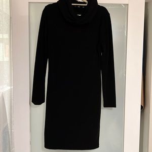 Womens long sleeve sweater dress in black